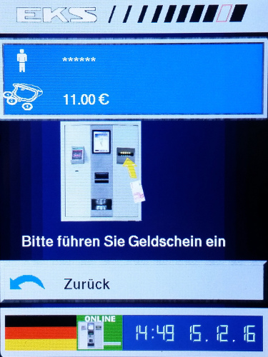 PaperCut-Guthaben über EKS-Aufwerter aufladen